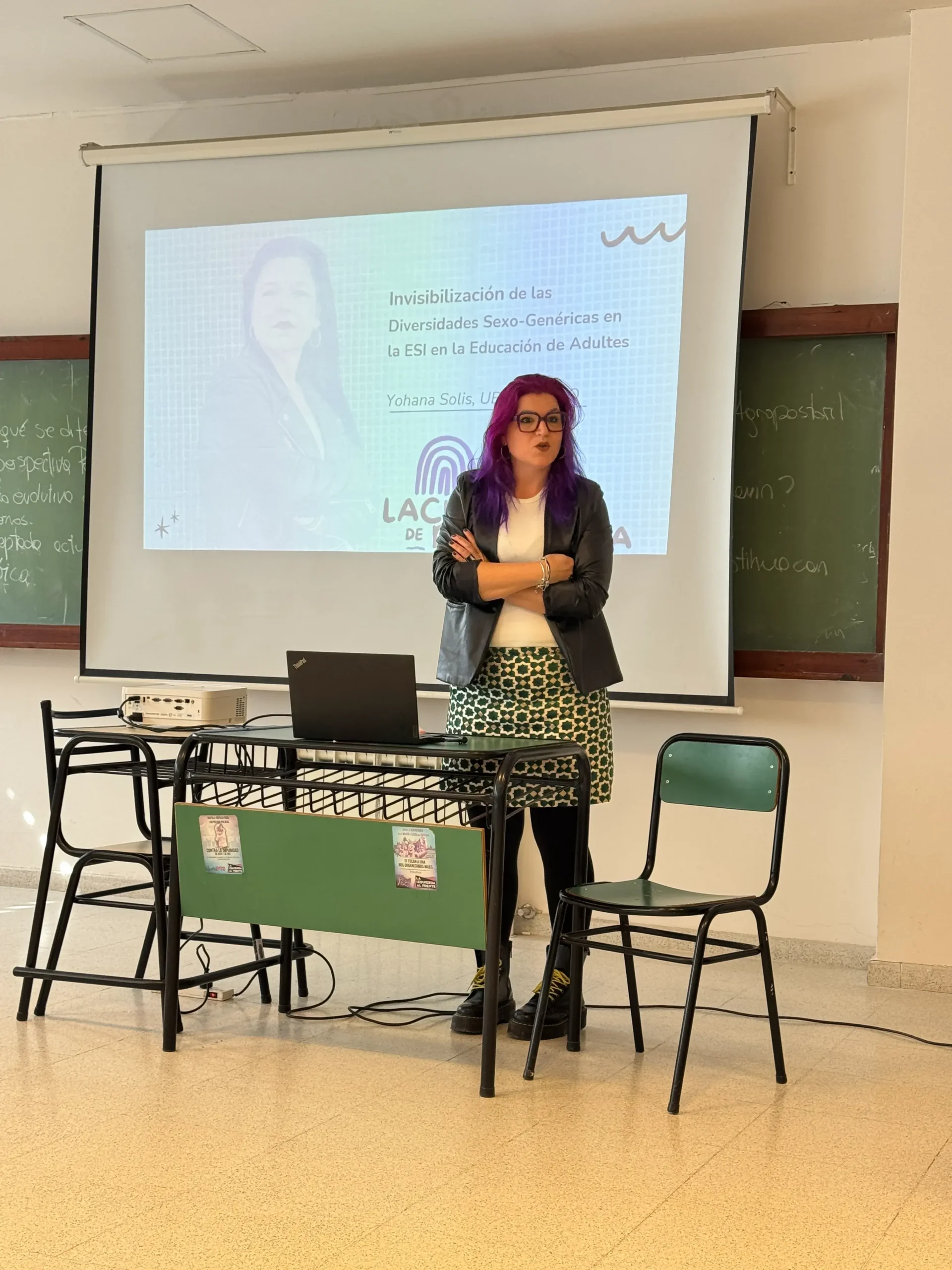 Participación en calidad de EXPOSITORA con la ponencia “Invisibilización de las diversidades sexo genéricas en la ESI en la Educación de Adultes